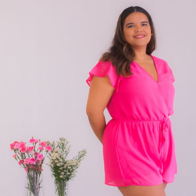 Hot Pink Romper - Plus